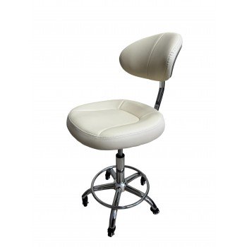 СТУЛЬЧИК МАСТЕРА СО СПИНКОЙ LS-1178-1 CREAM