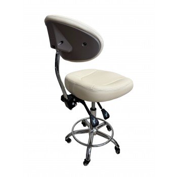 СТУЛЬЧИК МАСТЕРА СО СПИНКОЙ LS-1178-1 CREAM