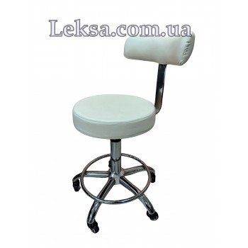 СТУЛЬЧИК МАСТЕРА  СО СПИНКОЙ DS-409 CREAM