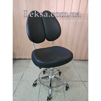 СТУЛЬЧИК МАСТЕРА С ОРТОПЕДИЧЕСКОЙ СПИНКОЙ DS-888 BLACK