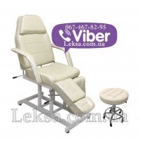 ПЕДИКЮРНОЕ  КРЕСЛО КУШЕТКА 246T WHITE+ стульчик 836
