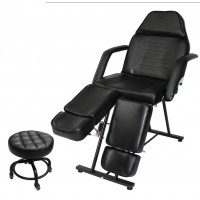 КРІСЛО КУШЕТКА КОСМЕТОЛОГІЧНА LS-240 BLACK+ стульчик мастера  990