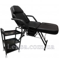 КУШЕТКА КОСМЕТОЛОГІЧНА LS-202 BLACK + візок косметолога 099 КУШЕТКА КОСМЕТОЛОГІЧНА LS-202 BLACK + візок косметолога 099