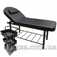 КУШЕТКА КОСМЕТОЛОГІЧНА LS-266A Black + візок косметолога 095 Black
