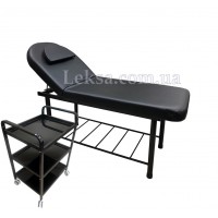 КУШЕТКА КОСМЕТОЛОГІЧНА LS-266A Black + візок косметолога 099 Black