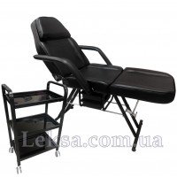 КУШЕТКА КОСМЕТОЛОГІЧНА LS-202 BLACK + візок косметолога 099 КУШЕТКА КОСМЕТОЛОГІЧНА LS-202 BLACK + візок косметолога 099