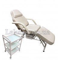 КУШЕТКА КОСМЕТОЛОГИЧЕСКАЯ LS-202 + тележка 099-1