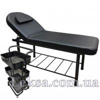 КУШЕТКА КОСМЕТОЛОГИЧЕСКАЯ LS-266A Black + тележка 095 Black