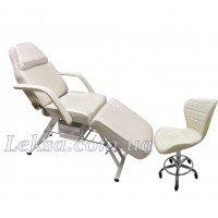 КУШЕТКА КОСМЕТОЛОГИЧЕСКАЯ LS-202 cream+ стульчик мастера 871 КУШЕТКА КОСМЕТОЛОГИЧЕСКАЯ LS-202 cream+ стульчик мастера 871