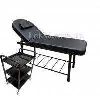 КУШЕТКА КОСМЕТОЛОГИЧЕСКАЯ LS-266A Black + тележка 099 Black