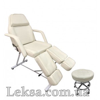 КУШЕТКА КОСМЕТОЛОГИЧЕСКАЯ 240 CREAM  + СТУЛЬЧИК ПЕДИКЮРНЫЙ 836L