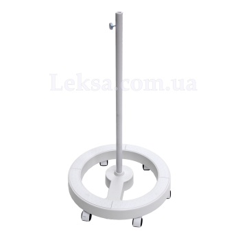 ШТАТИВ ДЛЯ ЛАМПИ ЛУПИ КРУГЛИЙ 5В БІЛИЙ З ГВИНТОМ