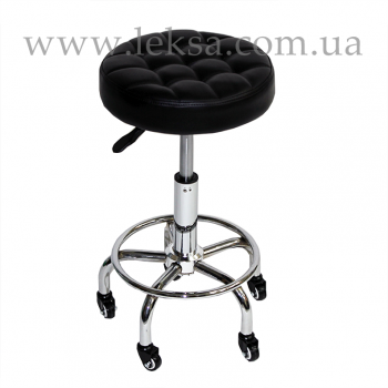 СТУЛЬЧИК МАСТЕРА БЕЗ СПИНКИ LS-836 BLACK PLUS