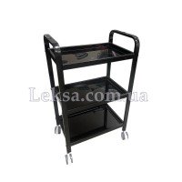 КОСМЕТОЛОГИЧЕСКАЯ ТЕЛЕЖКА MZT-099 Black с отверстием под лампу лупу КОСМЕТОЛОГИЧЕСКАЯ ТЕЛЕЖКА MZT-099 Black с отверстием под лампу лупу