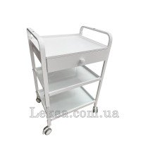 КОСМЕТОЛОГИЧЕСКАЯ ТЕЛЕЖКА MZT-199-4 с ящиком и отверстиями под лампу КОСМЕТОЛОГИЧЕСКАЯ ТЕЛЕЖКА MZT-199-4 с ящиком и отверстиями под лампу